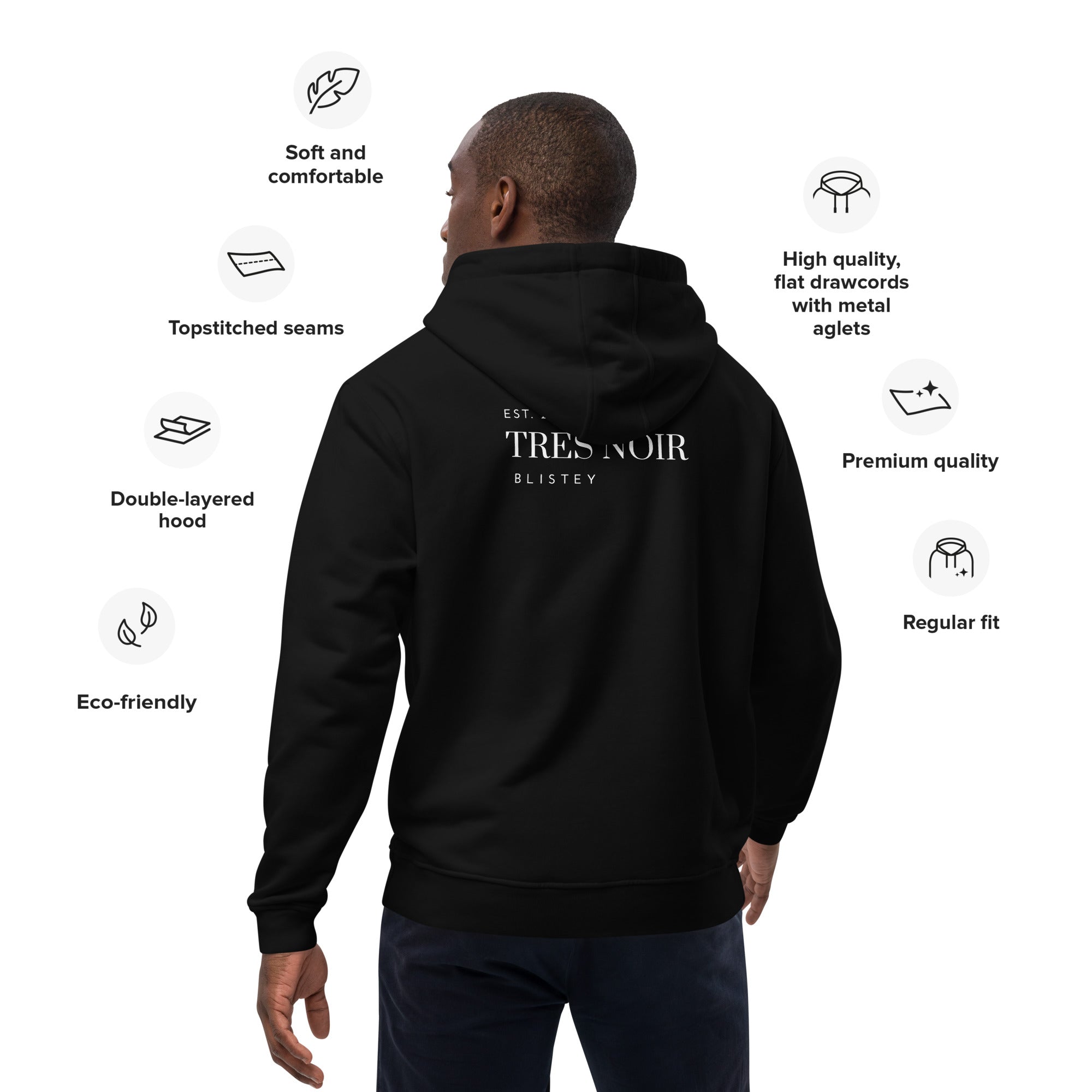 Le Tres Noir "Ft.Greene" eco hoodie