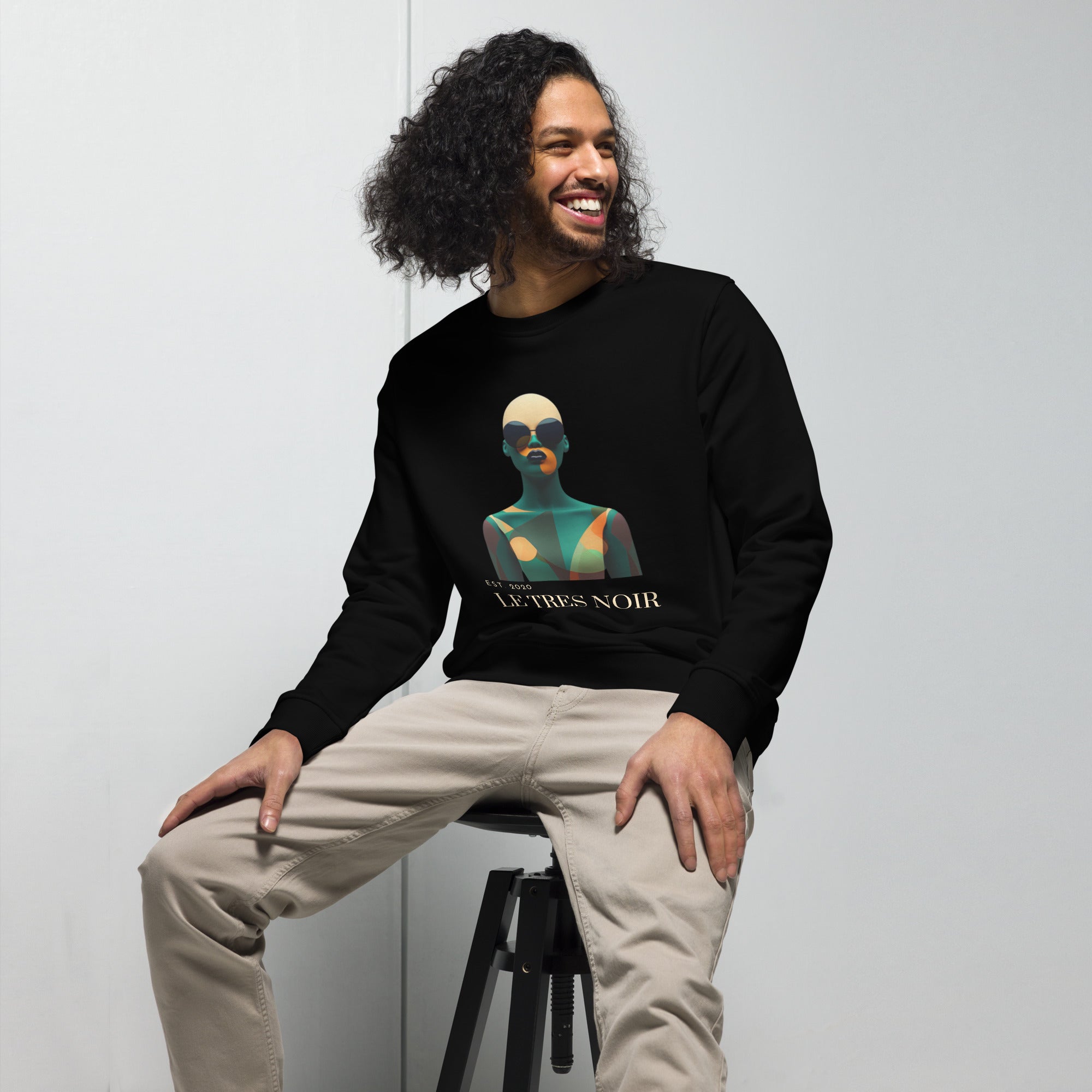 Le Tre Noir "First Contact" Unisex organic sweatshirt